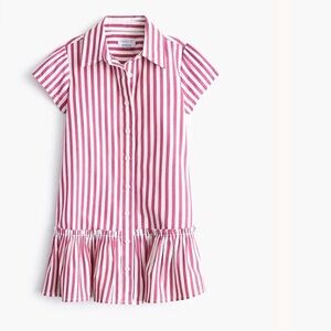 J crew Girls' striped drop-waist shirt-dress